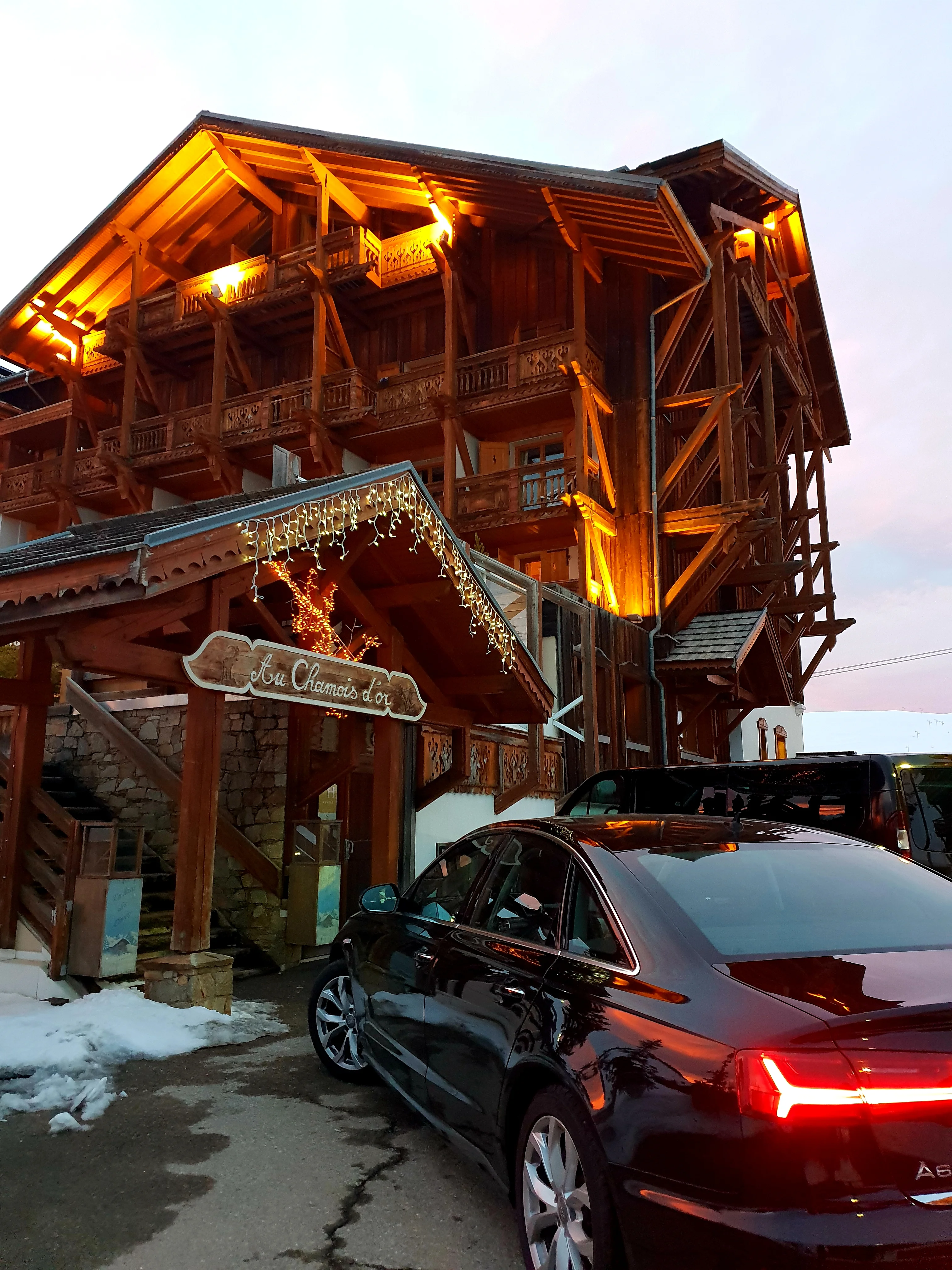 Dépose clients station de ski